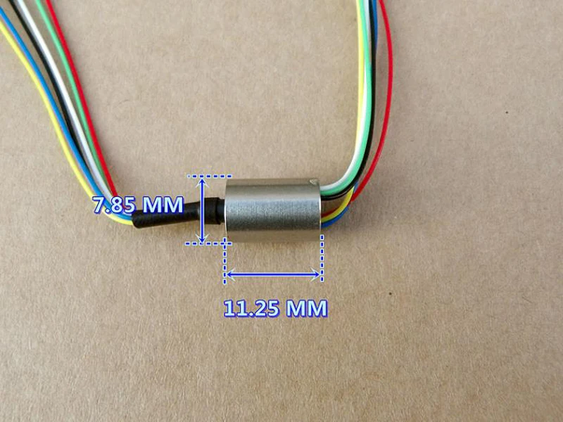

Mini Slip Ring 6 Wires Out Diameter 7.85mm Rotary Swivel Joint Connector Adpting Slipring Fr RC Airplane Gimbal Motor PTZ Camera