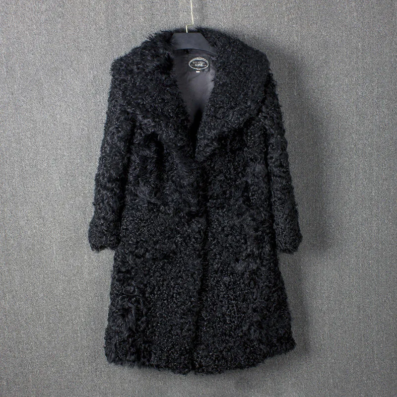 real lamb fur coat 100%natural sheeps kin real fur coats for women winter coat women