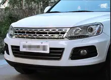 Zotye T600 TOP Quality Stainless steel Car front bumper Mesh Grille Around Trim Racing Grills mesh with pearl detail ruffle trim top