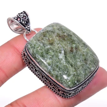 

Ocean Jaspers Antique Pendant Silver Overlay over Copper , 53 mm, P5498