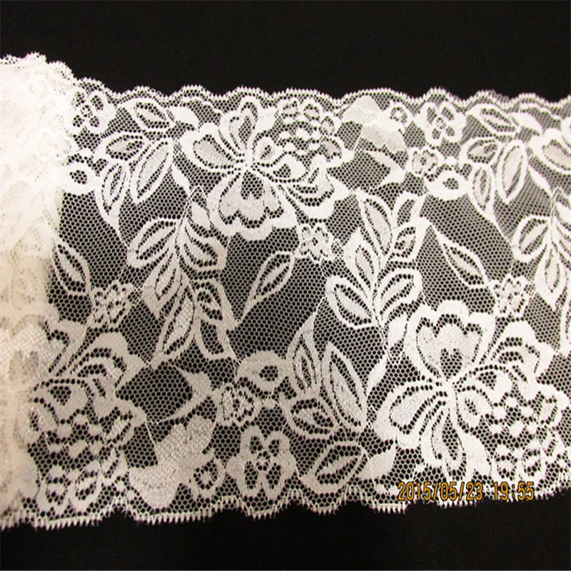 

Free Shipping Width14CM 10colors Elastic Lace Fabric diy clothes fabric accessories