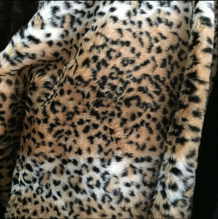 Длинная ворсовая меховая ткань с леопардовым принтом 150*50 см/шт.|fabric vinyl|fabric