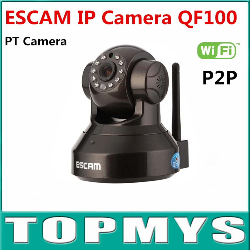 

ESCAM QF100 Security IP WIFI Camera 1MP HD 720P H.264 Onvif Dome P2P WPS Encryption Pan Tilt Camera