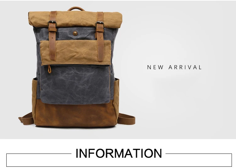 Высокое качество британский дизайн масло воск холст с кожаной сумкой мужские школьные рюкзаки для студентов колледжа женщин
