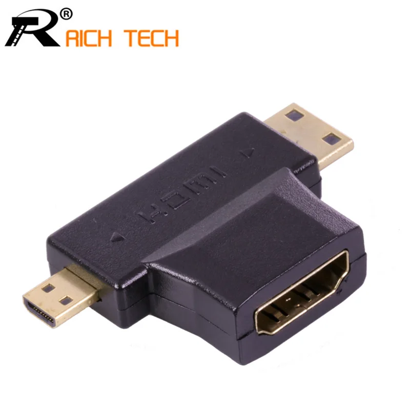 

HDMI 1.4 version female to Micro HDMI connector 2 in 1 mobile phone/tablet computer adapter