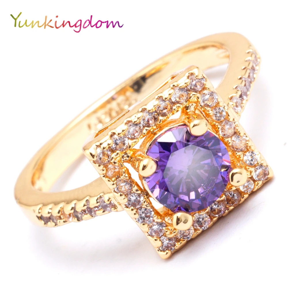 

Yunkingdom New fashion wedding rings for women square design elegant rings