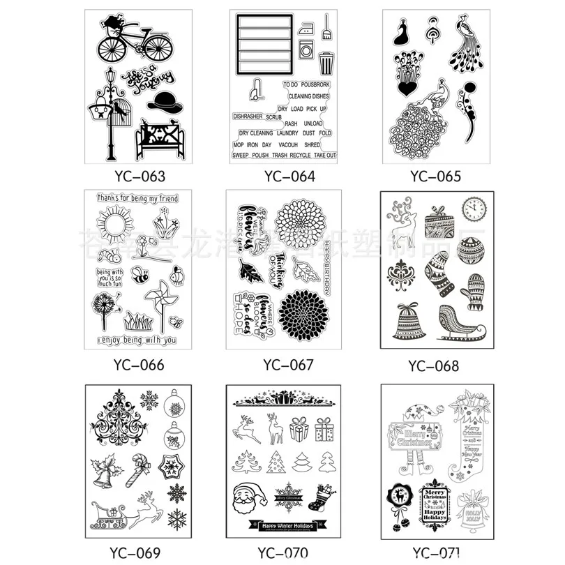 

Transparent PVC scrapbook deco stamp Diary Diy decorative stamps Scrapbooking & Stamping HG020