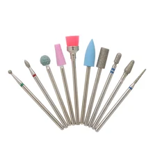 10 шт. маникюрные инструменты для ногтей набор сверл для ногтей Очиститель кутикулы щетка для удаления пыли роторная Полировочная пилка шлифовальные головки инструменты для маникюра и педикюра