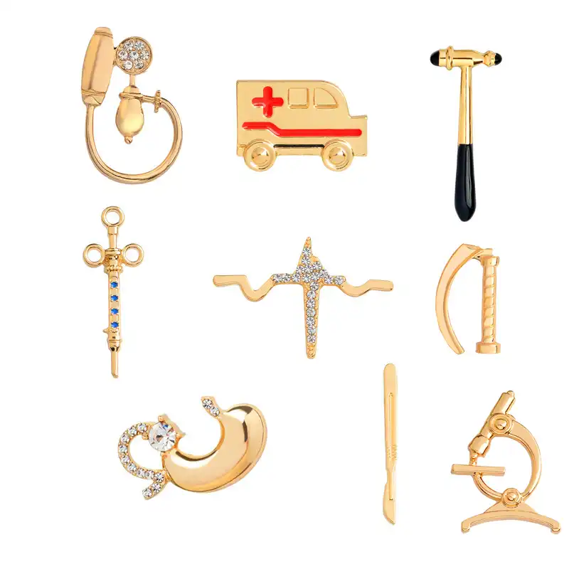 Epingles Medicales Drole Battement De Coeur Scalpel Seringue Tensiometre Ambulance Estomac Broches Bijoux Pour Medecin Infirmiere Aliexpress