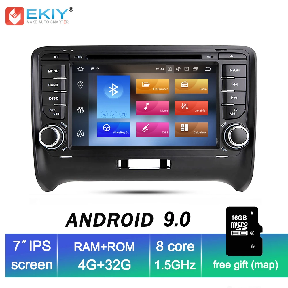 EKIY DSP ips Android 8,0 2 Din автомобильный DVD gps для Audi TT MK2 8J 2006 2007 2008 2009 2010 2011 2012 мультимедийный плеер Радио BT Wifi