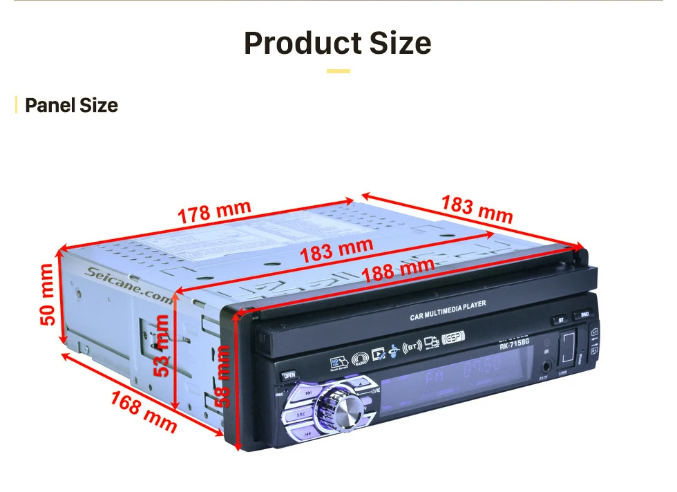 Best Seicane 1 Din 7 inch Universal Car Radio GPS Navigation Support DVD Player Canbus AUX Bluetooth 13 Best Seicane 1 Din 7 inch Universal Car Radio GPS Navigation Support DVD Player Canbus AUX Bluetooth 13