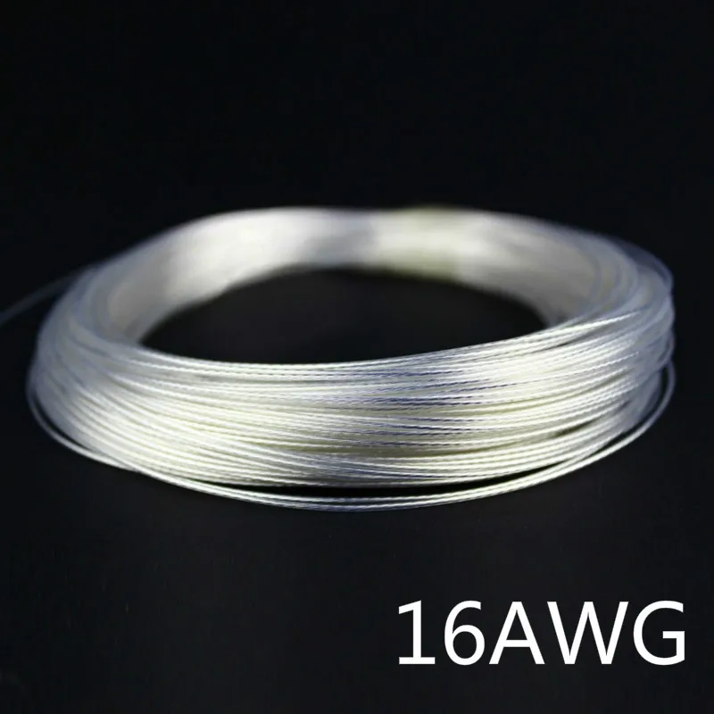 

10/50/100m Silver Plated 16AWG Cable 1.5mm2 Teflon OD 2.2mm Earphone Cable Headphone Cable DIY Audio Cable High Temperature Wire