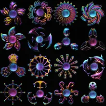 Цинковый сплав Покрытие яркий ручной высокоскоростной Спиннер подшипник игрушки палец гироскоп при тревоге стрессе для взрослых детей металлический палец Спиннеры