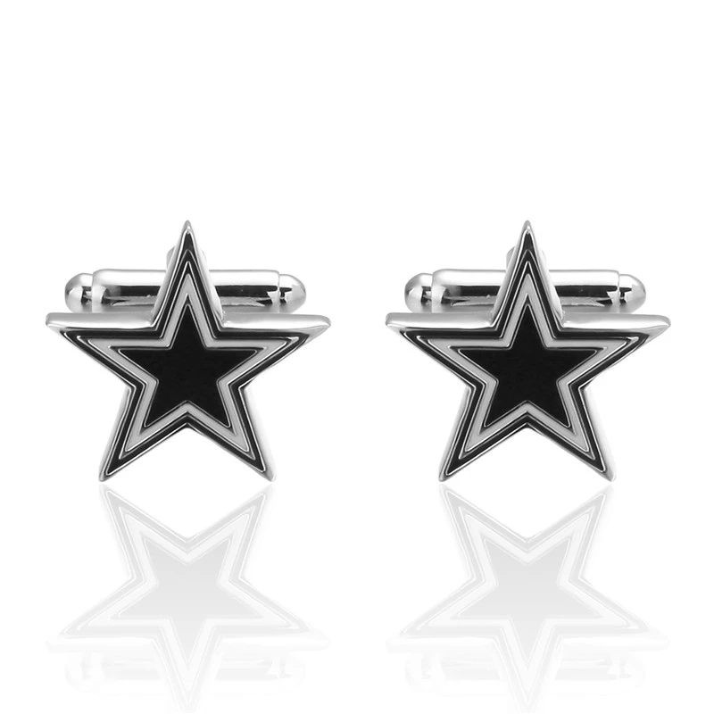 C-MAN Jewelry Five-pointed star Cufflinks for Mens High Quality Brand Enamel Animal Cufflink mosaic Crystal 2017 Newest Hot antique cufflinks