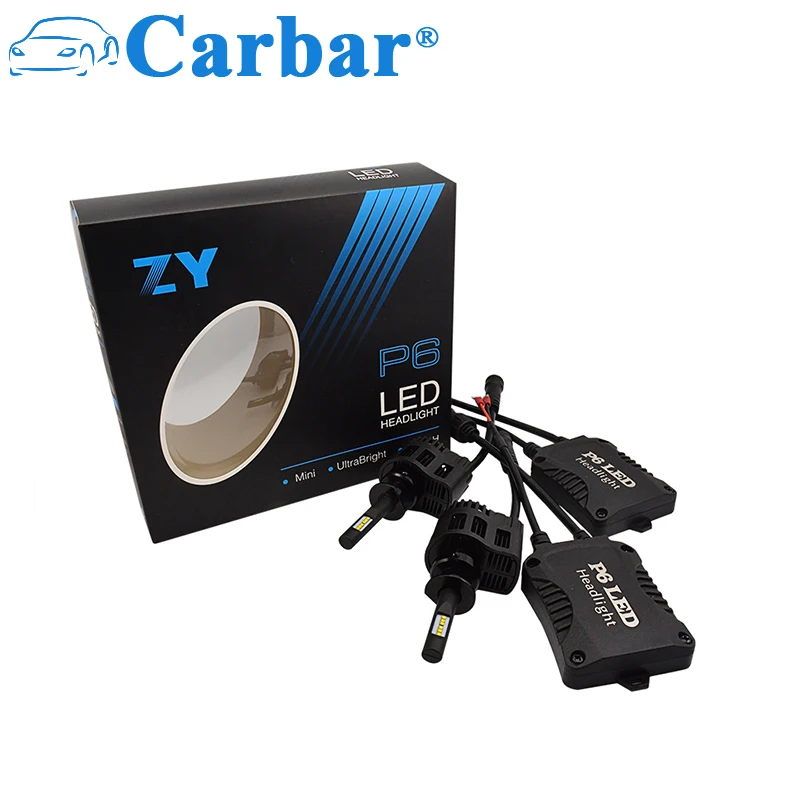 

Carbar# P6 H1 LED Headlight Bulbs 4500LM 45W Cool White 6000K Fog Light Replacement Super Bright All-in-One LED Headlight Bulb