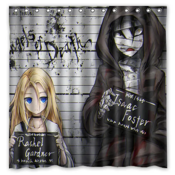Высококачественная Водонепроницаемая занавеска для ванной комнаты s Angels of Death Аниме Полиэфирная Ткань занавеска для душа 180*180 см