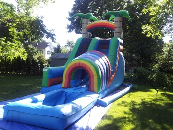Best PVC Jumping Inflatable Bouncer Water Slide With Pool Blower For Kids