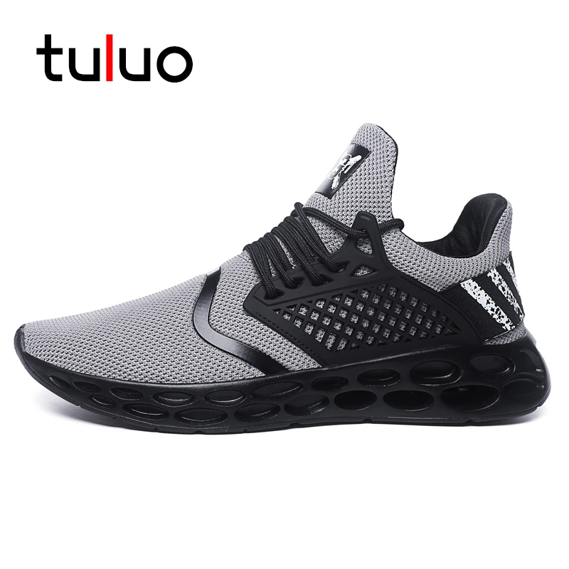 

TULUO New Men Running Shoes Breathable Mesh Outdoor Jogging Walking Male Sneakers Professional Fitness Footwear Big Size 39-46