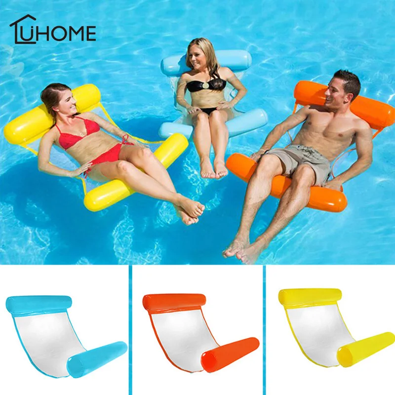 Summer PVC Floating Water Hammock Float Inflatable Floating Bed Beach Swimming Pool Lounge Float Chair Kids Adult Water Cushion Summer PVC Floating Water Hammock Float Inflatable Floating Bed Beach Swimming Pool Lounge Float Chair Kids Adult Water Cushion