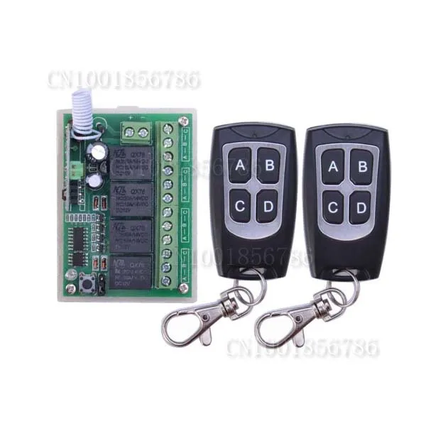

DC12V 4CH RF Wireless Remote Switch Receiver&Transmitter Light Lamp LED SMD ON OFF Switch Wireless 10A Momenrary Toggle Latched