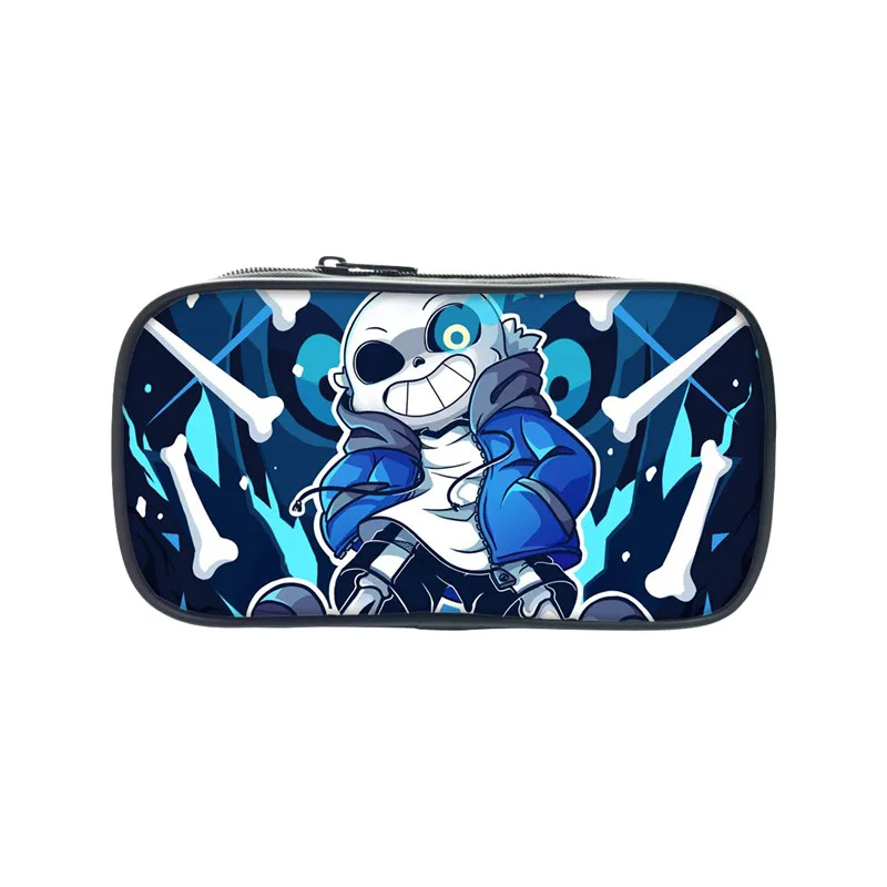 

Fashion Cartoon Undertale Printing Pencil Book Case Anime Make Up Bags For Teenagers Undertale Children School Supplies Wallet