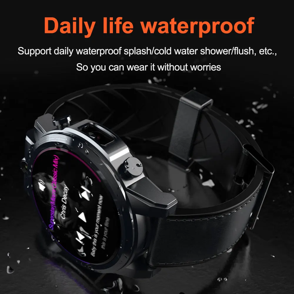 LOKMAT 4G Smart watch men Android 7.1 MTK6739 3GB+32GB AMOLED Screen 610mAh Battery GPS Smartwatch for ios