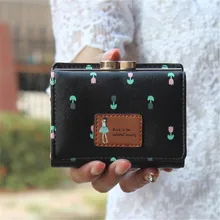 Women’s Wallet’s Lady Women Short Purse Clutch Wallet Bag Ladies Card Holder Women’s Purse Visiting Cards Carteira Feminino #466