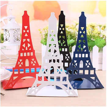 

1 Pair Novelty Tower Shape Students Bookends Books Organizer Rack Stationery Office Metal Iron Book Stands Kids School Supplies