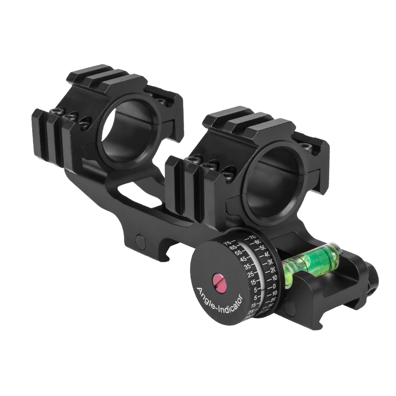 Tactical Dual Rings Picatiiny Rail PEPR 1" Cantilever Flat Top Rifle Scope Mount