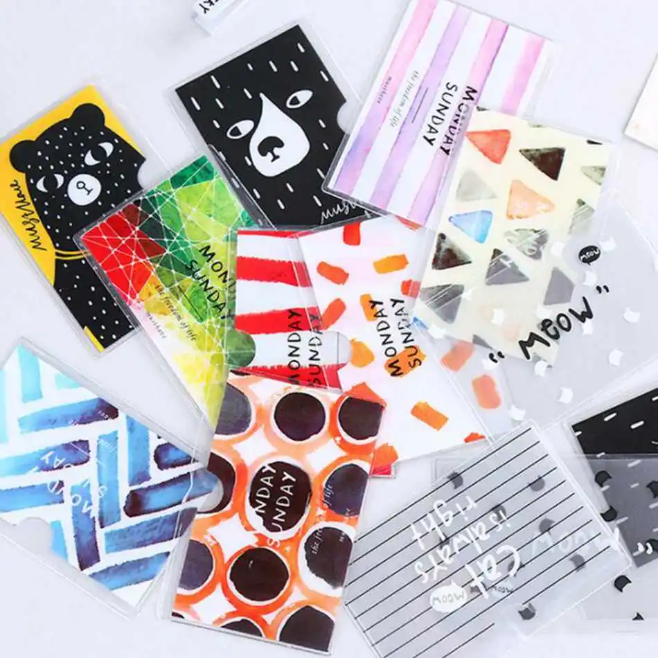 Women PVC Cartoon font b Card b font font b Holder b font Credit Student Cute
