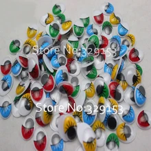 wholesale oval 16 12mm mix color plastic eyes doll eyes with eyelash Wiggle Eyes forDoll Toy