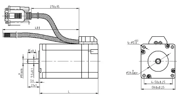 NEMA24 60 Clsoed loop motor drawing