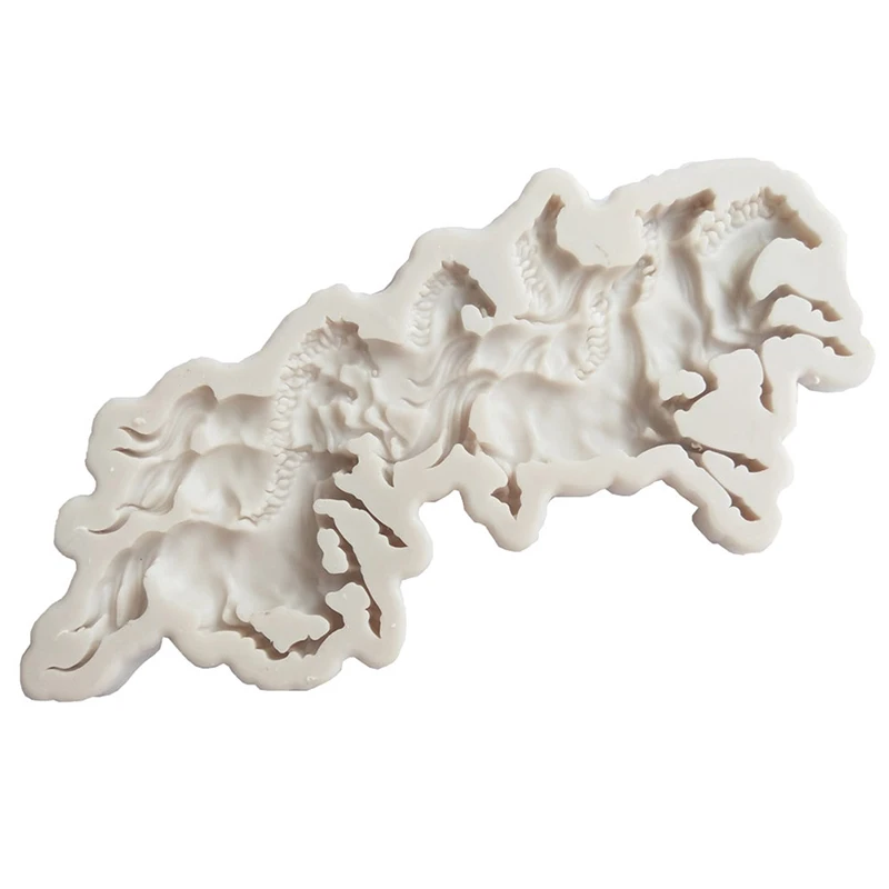 1 шт. силиконовая форма для мастики Sugarcraft 8 Horse помадки шоколадные аксессуары