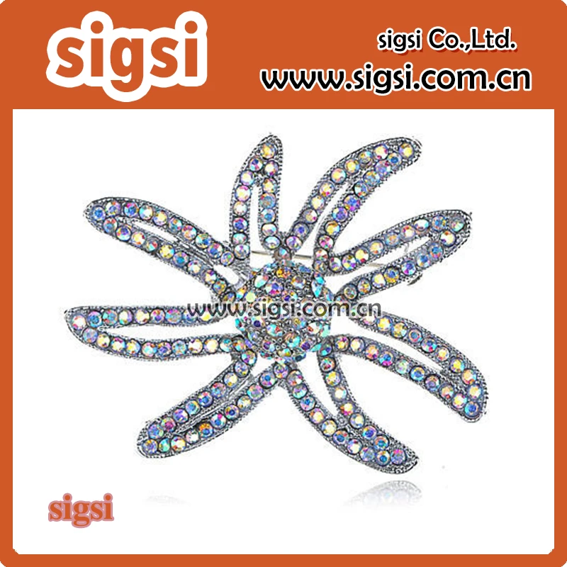 

100pcs Hot Sale Rhinestone Star Brooch pin