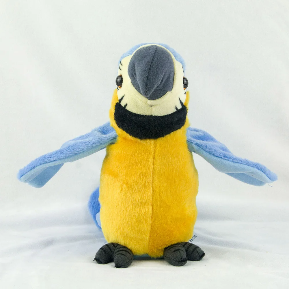 26cm Electric Plush Simulation Parrot Toy Macaw Toy Cute Parrot Doll Kids Gift YJS Dropship