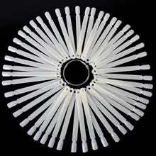 50 Pieces False Display Nail Art Fan Wheel Polish Practice Tip Sticks Design Decor Set