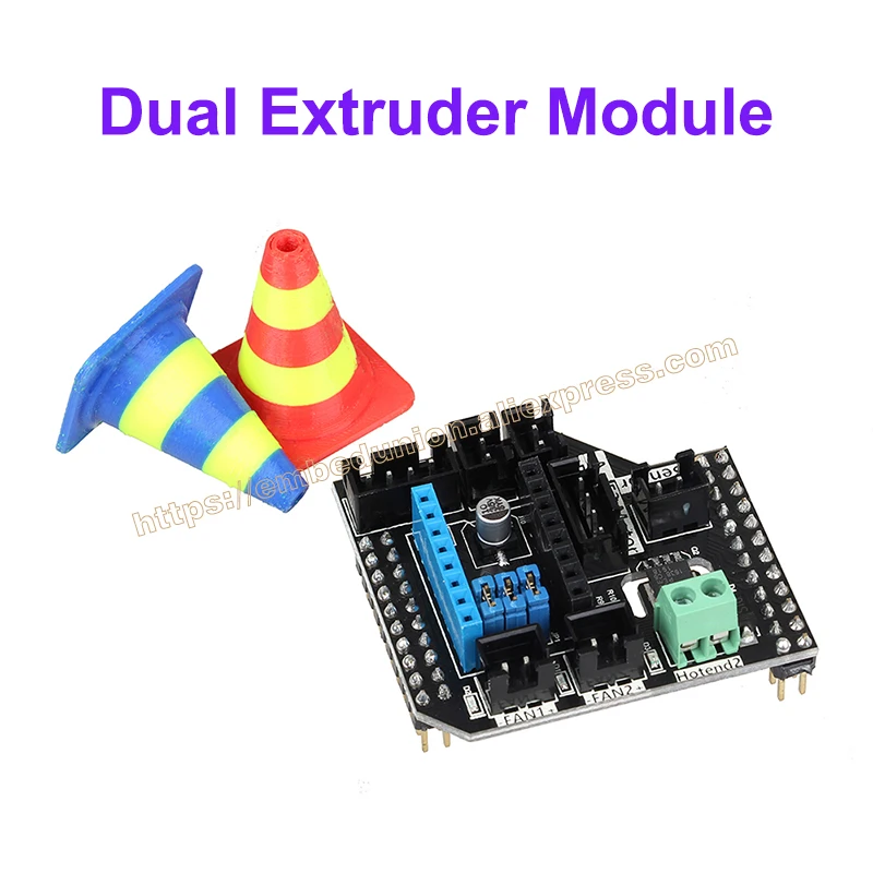 

3D Printer Parts LERDGE Board Dual Extruder Module Double Extrusion Printhead Expansion Module 2in1Out 2in2Out Hotend Module