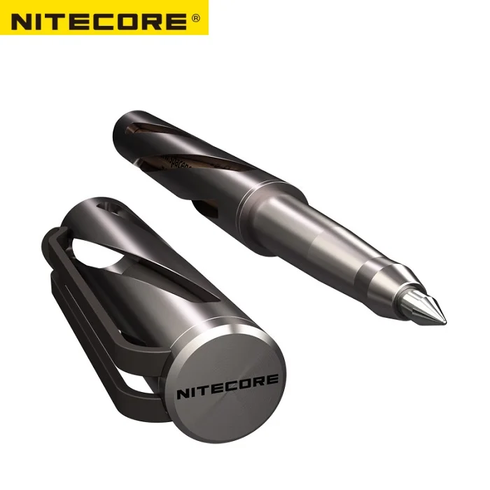 NITECORE NTP10 титановая тактическая ручка Hallow Carve Body tungsten steel конический наконечник и ручка из матового алюминия сплав чехол инструмент difesa