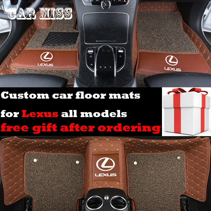 Пользовательские двухслойные автомобильные коврики с логотипом для lexus nx lx470 IS350