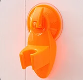 Милые яркие цвета Полезная супер всасывающая душевая головка распылитель Подставка Кронштейн держатель кран настенное крепление Регулируемая присоска для ванной комнаты - Цвет: orange