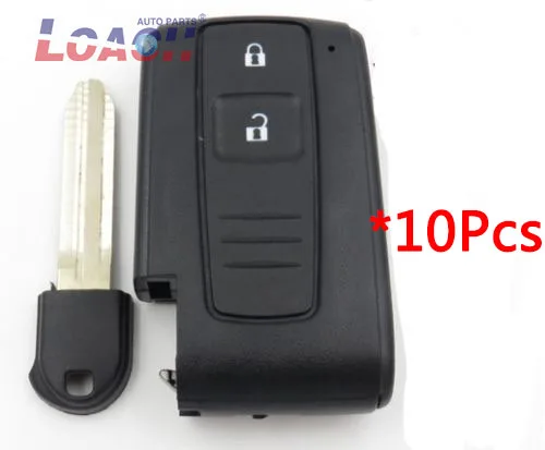

10pcs/lot FOR Toyota COROLLA VERSO AURIS PRIUS + HYBRID 2 BUTTON SMART REMOTE FOB KEY CASE