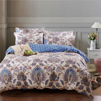 

Luxury 100% Cotton Bedding Set 4pcs Duvet Cover Sets Soft Cotton Bed Sheet Set Queen King Pillowcase Home Textile