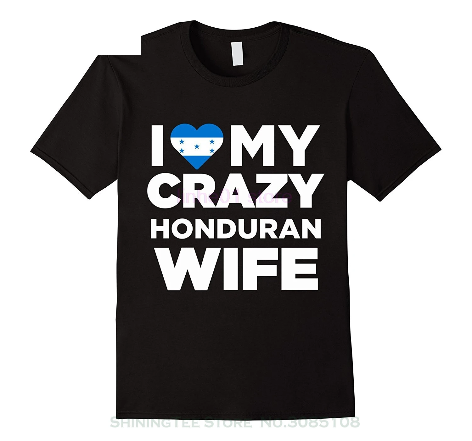 GILDAN Men Clothing Plus Size S M L Xl Xxl I Love My Crazy Honduran Wife Cute Honduras Native T-shirt