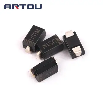 

50PCS SMD US1M UF4007 1A/1000V SMA fast recovery diode rectifier