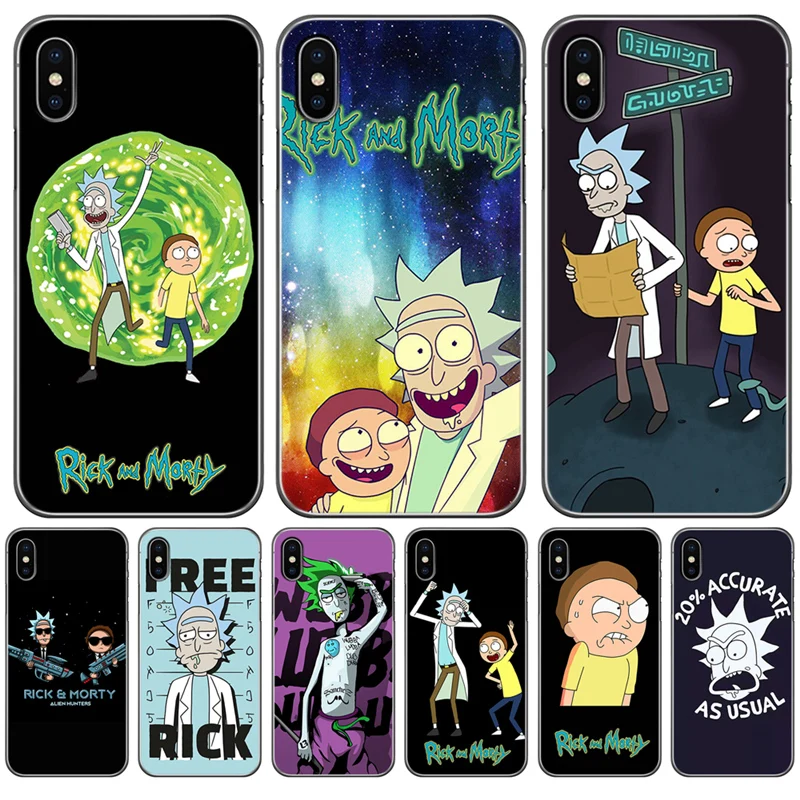 Роскошный чехол для телефона Rick And Morty iPhone 5 5S SE 6 6S Plus 7 8 XS Max X XR Мягкий силиконовый