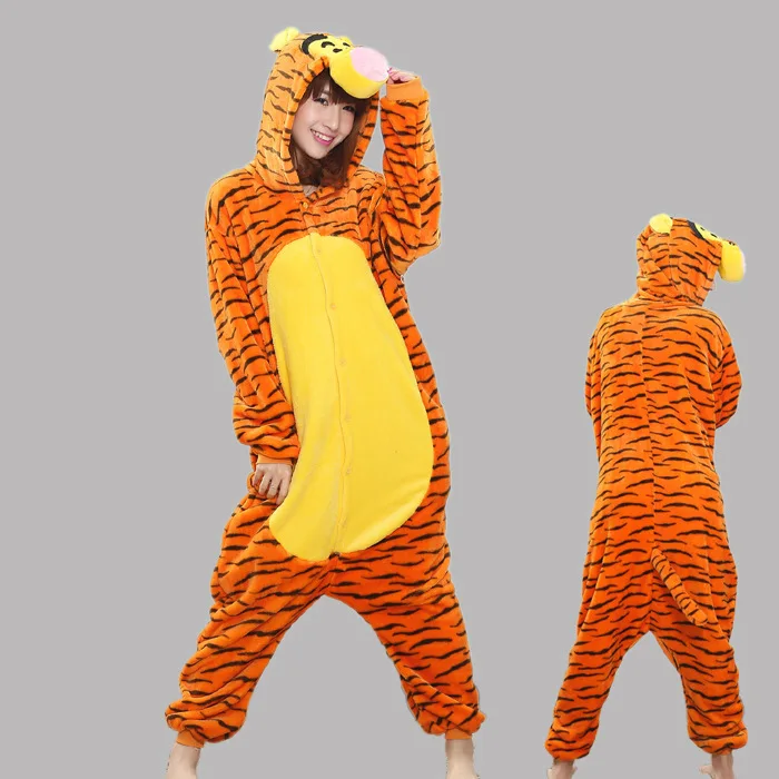 3D стерео животных Angry Tigger Косплей пижамы для женщин мужчин взрослых унисекс Onesie