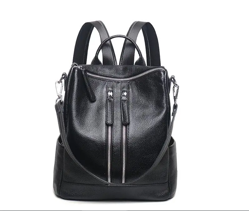 

2019 women's genuine leather cowhide backpack female shoulder bag portable first layer cowhide leather bag big capacity