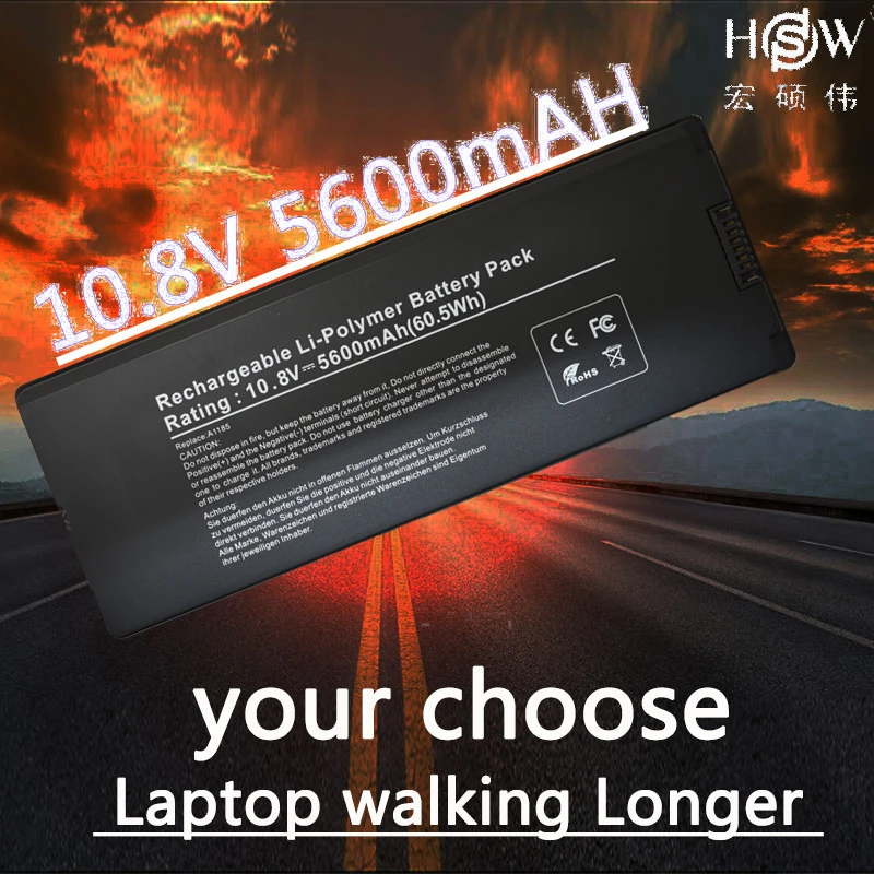 

HSW New LAPTOP BATTERY FOR APPLE A1185(plastic shell ), MA561 MA561FE/A MA561G/A MA561J/A MA561LL/A for MACBOOK 13 MA472 /A