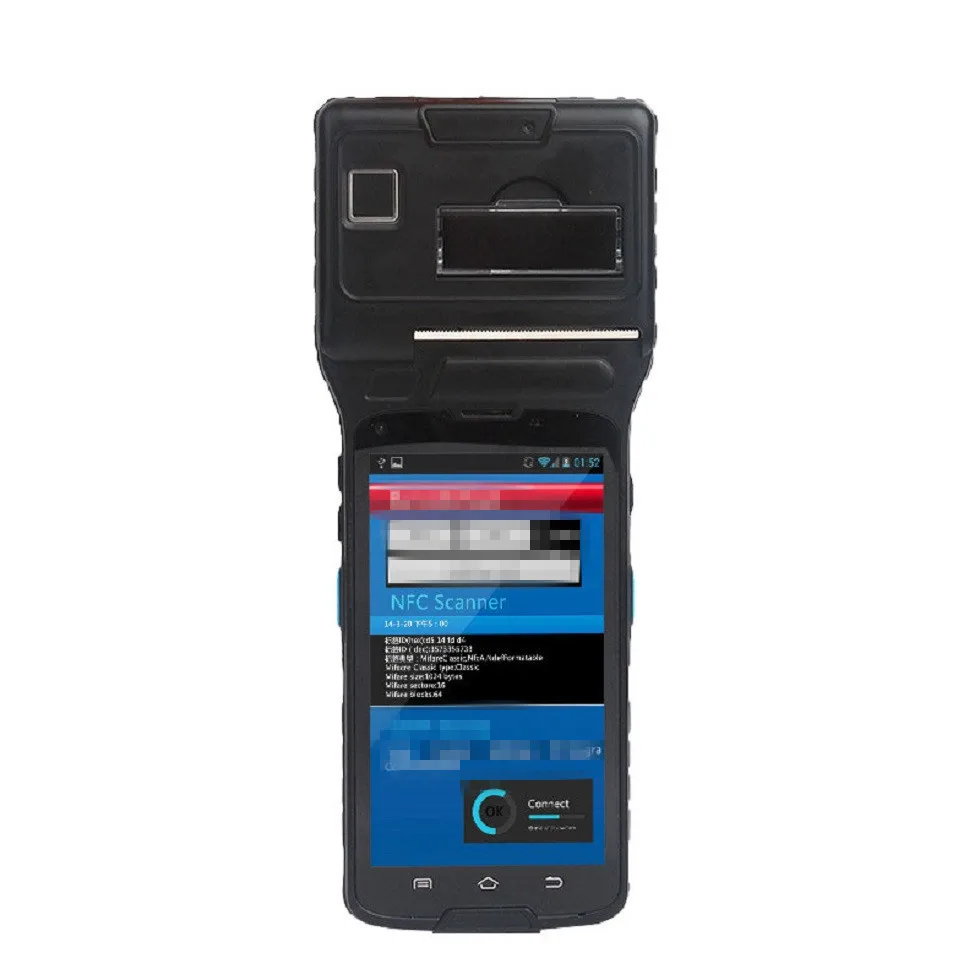 LS550S 5 بوصة شاشة اللمس رباعية النوى الصناعية الروبوت اللوحي الذكية طابعة pos محطة مع مدمج nfc ، بلوتوث ، 4 جرام