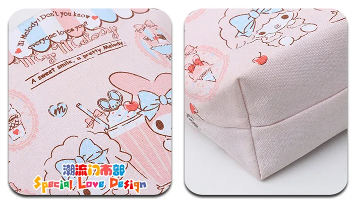 Милый мультфильм моя мелодия розовый Мороженое Ланч сумка для женщин девочек дети Kawaii Мини-Ланч-бокс сумки для пикника сумка для еды